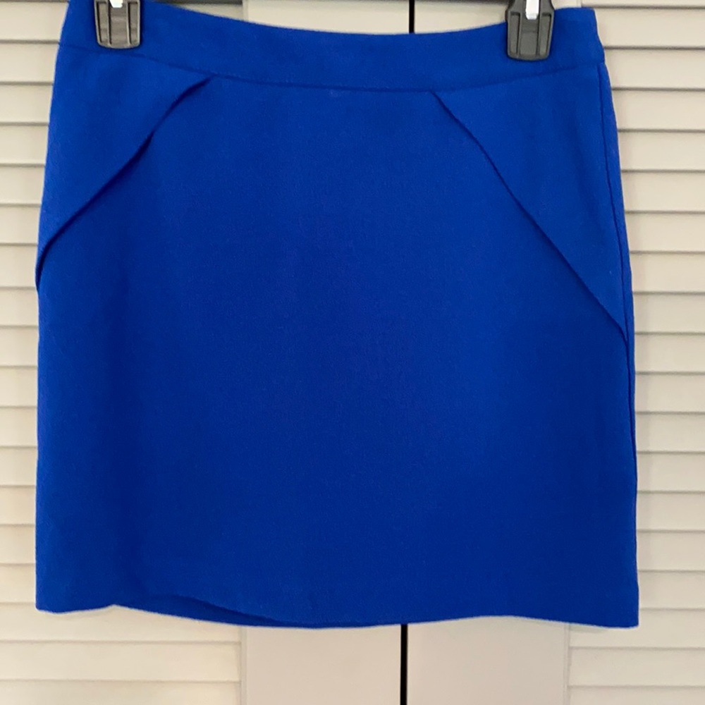 Bright blue skirt